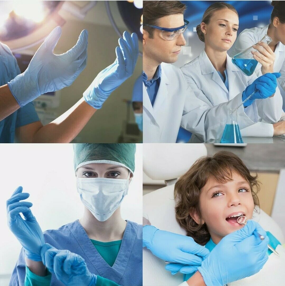 1000Pcs Disposable Synmax Vinyl Exam Gloves Latex-Free & Powder-Free -Medium