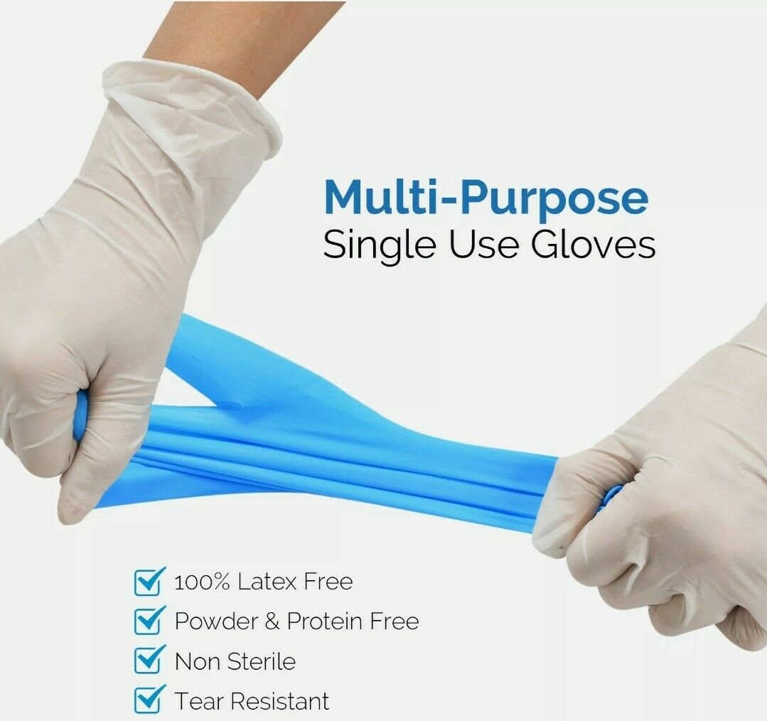 1000Pcs Disposable Synmax Vinyl Exam Gloves Latex-Free & Powder-Free -Small