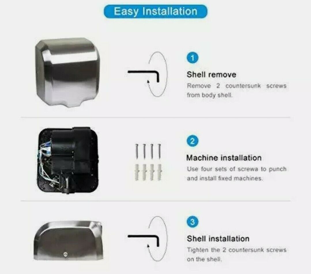 Brand New Commercial automatic Hand Dryer - enegery efficient - chrome