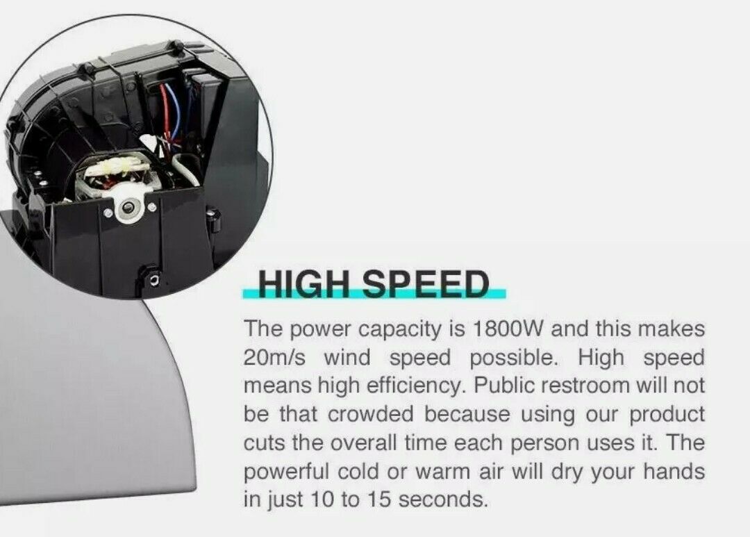 Brand New Commercial automatic Hand Dryer - enegery efficient - chrome